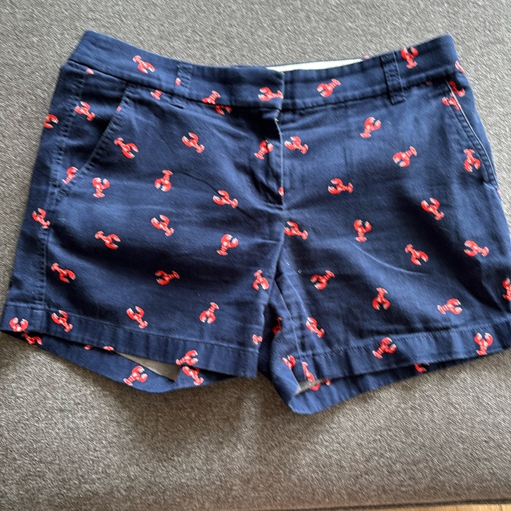 J. Crew Factory Blue and Red Bermuda Shorts